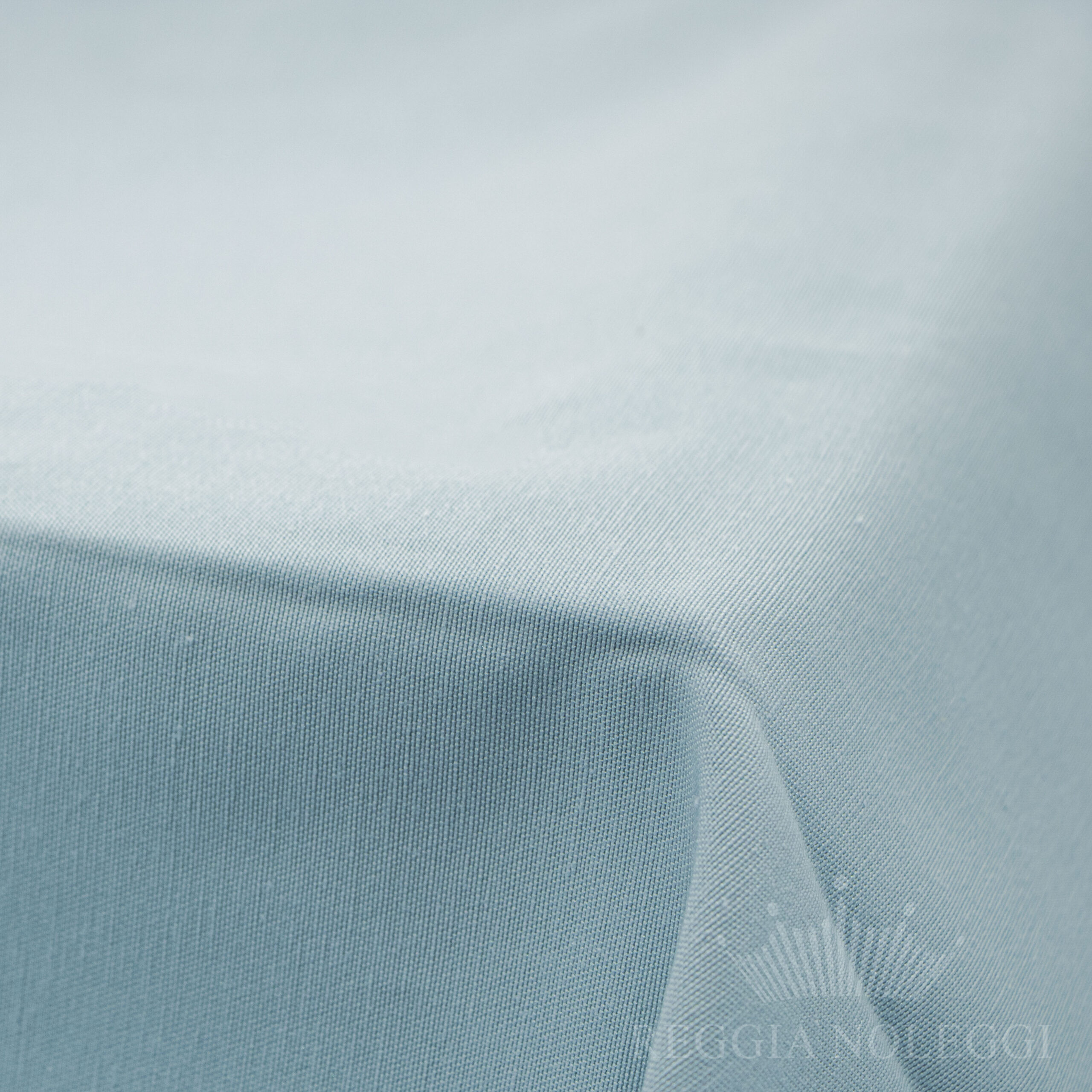 Kassatex Asciugamani Chairish Set – Bianco/Azzurro Polvere, Dettagli Smerlati, Ispirazione Cottagecore, Con Gancio Cucito
